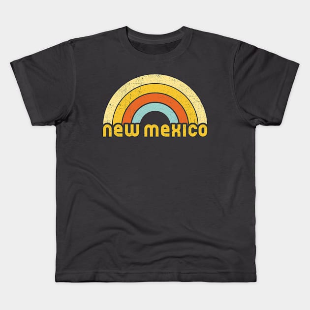 Retro Colorful New Mexico Design Kids T-Shirt by dk08